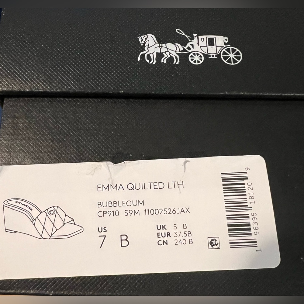 Coach Women's Emma Wedge Sandal, 
Color: Bubblegum 🍬, Size:  7 👡 - Picture 9 of 9